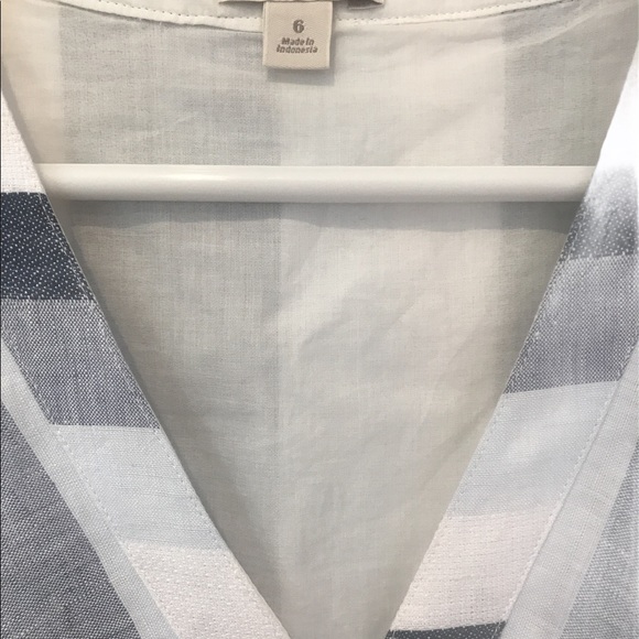 JCrew Point Sur Linen Striped Dress Size 6 - Picture 12 of 12